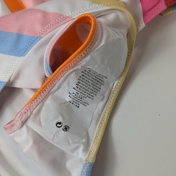 H & M stripe swim suit sz 12 NEW - Picture 7 of 9